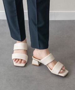 INTER-CHAUSSURES / インター ショシュール サンダル | 【ANGEL ALARCON】スクエアトウパフストラップサンダル