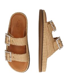 INTER-CHAUSSURES / インター ショシュール サンダル | 【ALBI】ビジューバックルダブルベルトサンダル