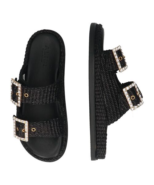 INTER-CHAUSSURES / インター ショシュール サンダル | 【ALBI】ビジューバックルダブルベルトサンダル | 詳細6