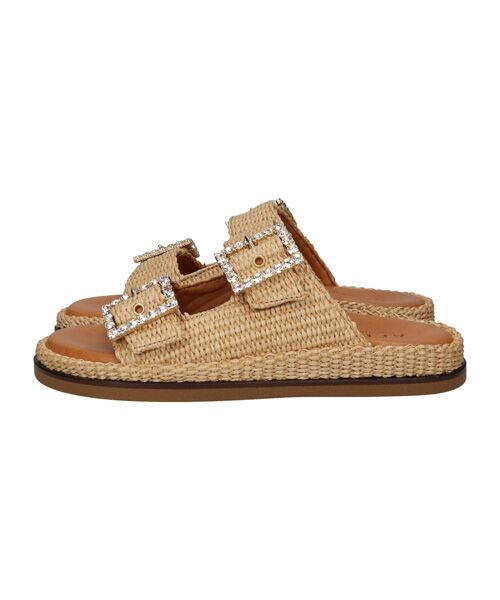 INTER-CHAUSSURES / インター ショシュール サンダル | 【ALBI】ビジューバックルダブルベルトサンダル | 詳細14