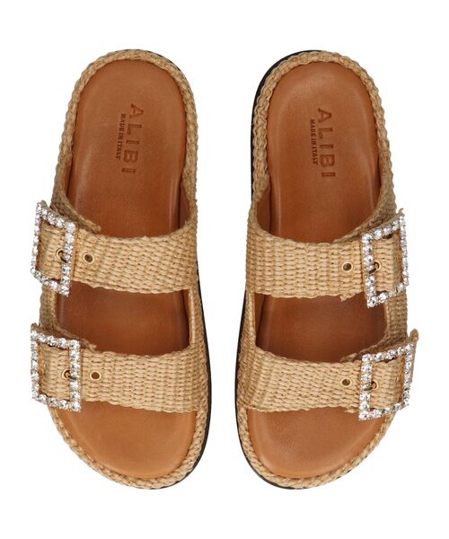 INTER-CHAUSSURES / インター ショシュール サンダル | 【ALBI】ビジューバックルダブルベルトサンダル | 詳細17