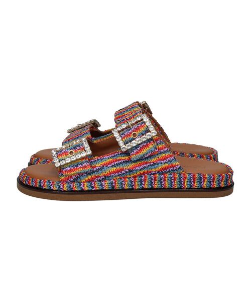 INTER-CHAUSSURES / インター ショシュール サンダル | 【ALBI】ビジューバックルダブルベルトサンダル | 詳細19