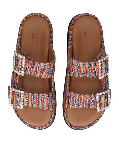 INTER-CHAUSSURES / インター ショシュール サンダル | 【ALBI】ビジューバックルダブルベルトサンダル | 詳細22