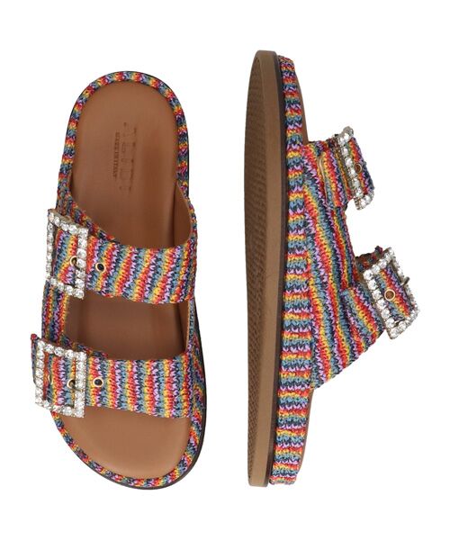 INTER-CHAUSSURES / インター ショシュール サンダル | 【ALBI】ビジューバックルダブルベルトサンダル | 詳細24