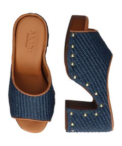 INTER-CHAUSSURES / インター ショシュール サンダル | 【ALBI】ラフィアヒールサボサンダル