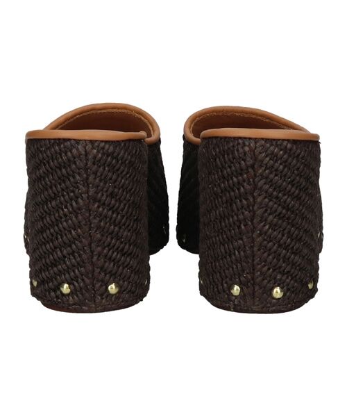 INTER-CHAUSSURES / インター ショシュール サンダル | 【ALBI】ラフィアヒールサボサンダル | 詳細9