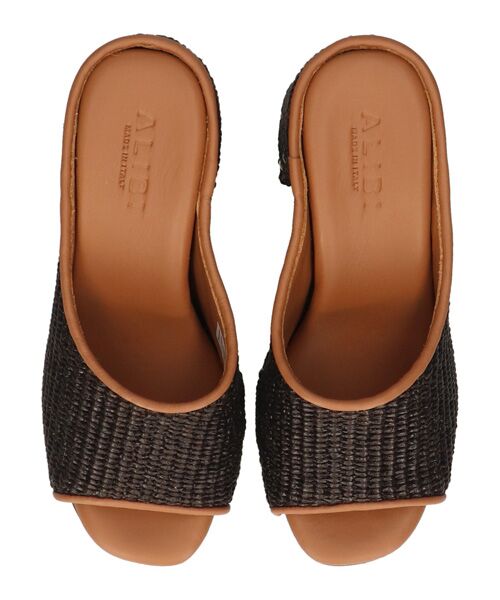 INTER-CHAUSSURES / インター ショシュール サンダル | 【ALBI】ラフィアヒールサボサンダル | 詳細10