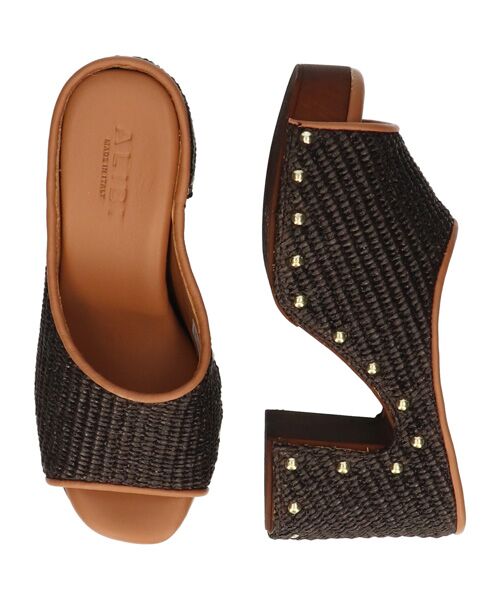 INTER-CHAUSSURES / インター ショシュール サンダル | 【ALBI】ラフィアヒールサボサンダル | 詳細12