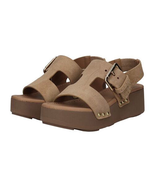 INTER-CHAUSSURES / インター ショシュール サンダル | 【Claire Charlotte】厚底スエードサンダル | 詳細1