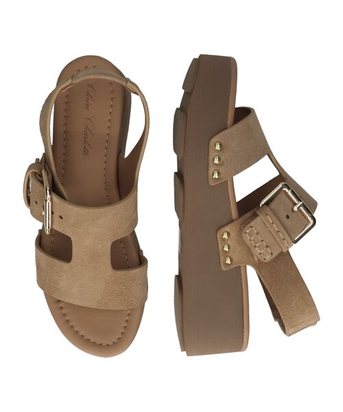 INTER-CHAUSSURES / インター ショシュール サンダル | 【Claire Charlotte】厚底スエードサンダル | 詳細6