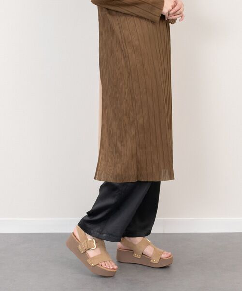 INTER-CHAUSSURES / インター ショシュール サンダル | 【Claire Charlotte】厚底スエードサンダル | 詳細9