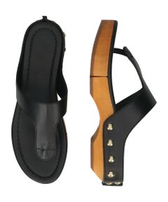 INTER-CHAUSSURES / インター ショシュール サンダル | 【Claire Charlotte】レザートングサボサンダル