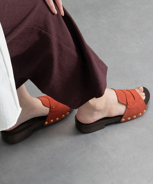 INTER-CHAUSSURES / インター ショシュール サンダル | 【Claire Charlotte】レザースライドサボサンダル | 詳細17