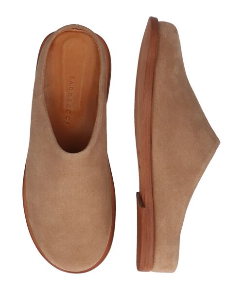 INTER-CHAUSSURES / インター ショシュール サンダル | 【GIULIA TADDEUCCI】フラットレザーミュール（オークスウェード）