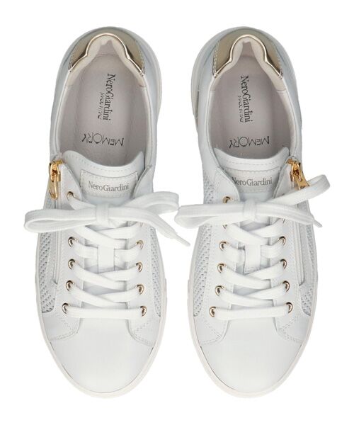 INTER-CHAUSSURES / インター ショシュール スニーカー | 【NeroGiardini】サイドジップパンチングレザースニーカー | 詳細5