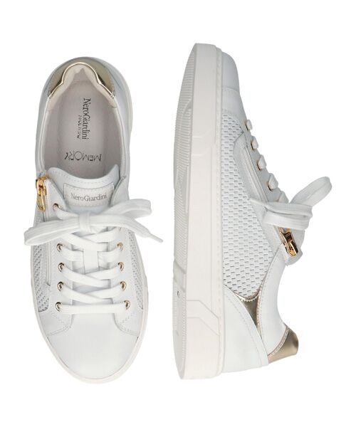 INTER-CHAUSSURES / インター ショシュール スニーカー | 【NeroGiardini】サイドジップパンチングレザースニーカー | 詳細7