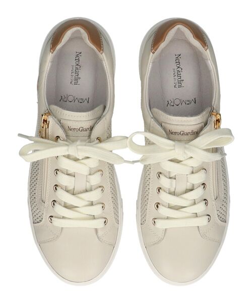 INTER-CHAUSSURES / インター ショシュール スニーカー | 【NeroGiardini】サイドジップパンチングレザースニーカー | 詳細13