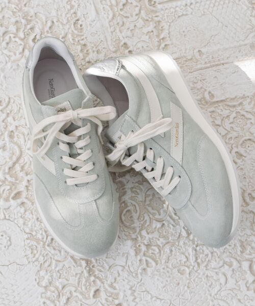 INTER-CHAUSSURES / インター ショシュール スニーカー | 【NeroGiardini】サイドラインスエードスニーカー（ペパーミントコンビ）