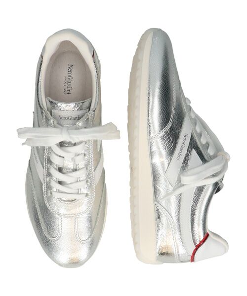 INTER-CHAUSSURES / インター ショシュール スニーカー | 【NeroGiardini】サイドラインメタリックレザースニーカー | 詳細7
