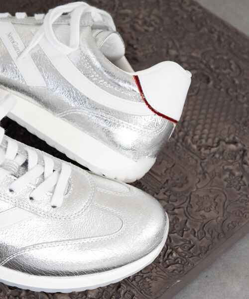 INTER-CHAUSSURES / インター ショシュール スニーカー | 【NeroGiardini】サイドラインメタリックレザースニーカー | 詳細10