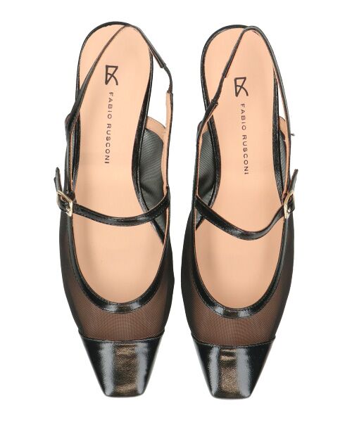 INTER-CHAUSSURES / インター ショシュール パンプス | 【FABIO RUSCONI】ワンストラップネットバックバンドパンプス | 詳細5