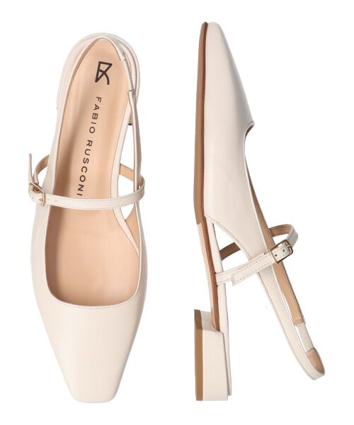 INTER-CHAUSSURES / インター ショシュール パンプス | 【FABIO RUSCONI】スクエアトウワンストラップバックバンド | 詳細8