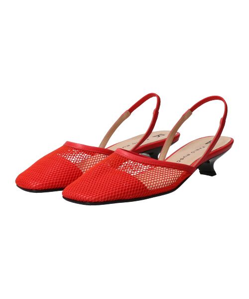 INTER-CHAUSSURES / インター ショシュール パンプス | 【FABIO RUSCONI】スクエアトウネットバックバンドパンプス | 詳細1