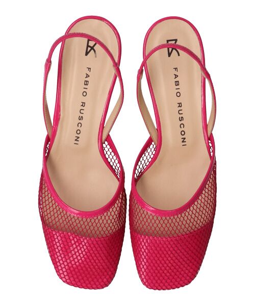 INTER-CHAUSSURES / インター ショシュール パンプス | 【FABIO RUSCONI】スクエアトウネットバックバンドパンプス | 詳細15