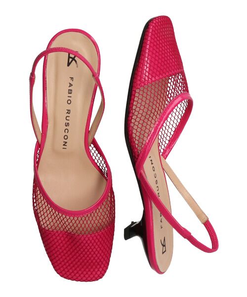 INTER-CHAUSSURES / インター ショシュール パンプス | 【FABIO RUSCONI】スクエアトウネットバックバンドパンプス | 詳細17