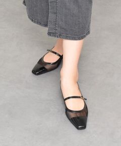INTER-CHAUSSURES / インター ショシュール パンプス | 【FABIO RUSCONI】ワンストラップネットバックバンドパンプス