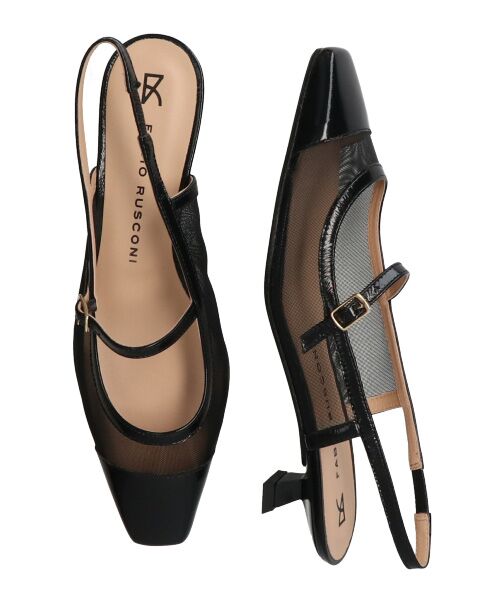 INTER-CHAUSSURES / インター ショシュール パンプス | 【FABIO RUSCONI】ワンストラップネットバックバンドパンプス | 詳細7