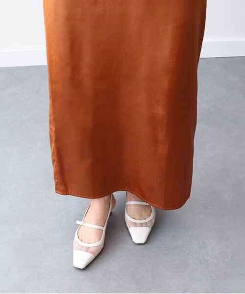 INTER-CHAUSSURES / インター ショシュール パンプス | 【FABIO RUSCONI】ワンストラップネットバックバンドパンプス（オフホワイトコンビ）