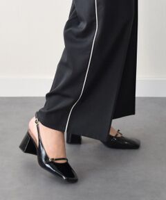 INTER-CHAUSSURES / インター ショシュール パンプス | 【FABIO RUSCONI】スクエアトウワンストラップバックバンド
