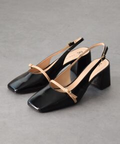 INTER-CHAUSSURES / インター ショシュール パンプス | 【FABIO RUSCONI】スクエアトウワンストラップバックバンド