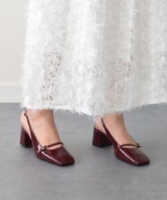 INTER-CHAUSSURES / インター ショシュール パンプス | 【FABIO RUSCONI】スクエアトウワンストラップバックバンド