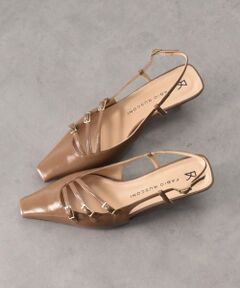 INTER-CHAUSSURES / インター ショシュール パンプス | 【FABIO RUSCONI】スクエアトウベルテッドバックバンド