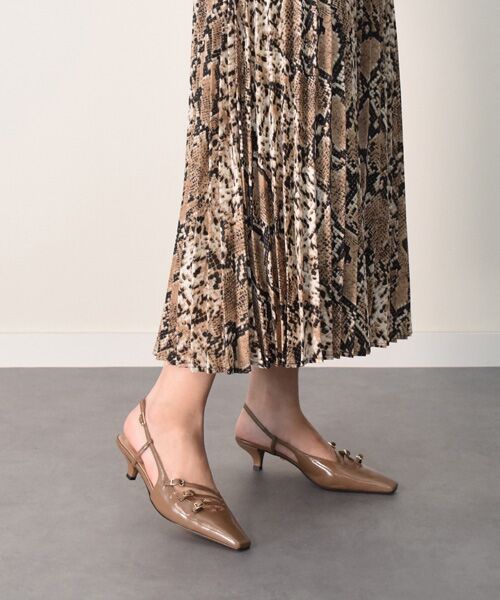 INTER-CHAUSSURES / インター ショシュール パンプス | 【FABIO RUSCONI】スクエアトウベルテッドバックバンド | 詳細15