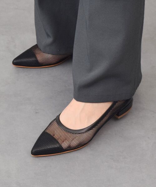 INTER-CHAUSSURES / インター ショシュール パンプス | 【FABIO RUSCONI】ポインテッドトウローヒールネットパンプス | 詳細8