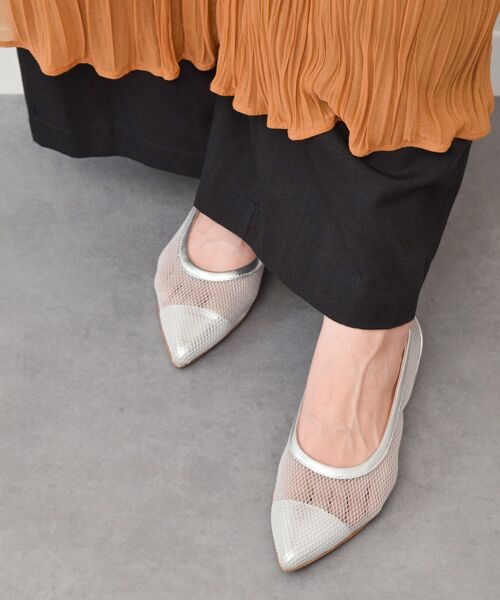 INTER-CHAUSSURES / インター ショシュール パンプス | 【FABIO RUSCONI】ポインテッドトウローヒールネットパンプス | 詳細17