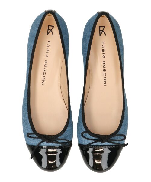 INTER-CHAUSSURES / インター ショシュール バレエシューズ | 【FABIO RUSCONI】ラウンドトウ異素材コンビバレエシューズ | 詳細5