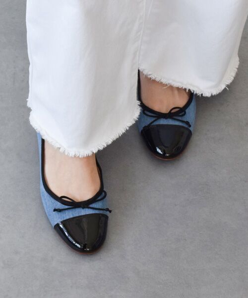 INTER-CHAUSSURES / インター ショシュール バレエシューズ | 【FABIO RUSCONI】ラウンドトウ異素材コンビバレエシューズ | 詳細8