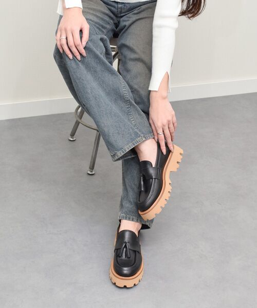 INTER-CHAUSSURES / インター ショシュール ビジネス・ドレスシューズ | 【FABIO RUSCONI】ラウンドトウ厚底タッセルローファー | 詳細8