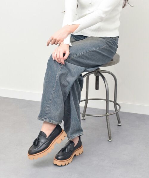 INTER-CHAUSSURES / インター ショシュール ビジネス・ドレスシューズ | 【FABIO RUSCONI】ラウンドトウ厚底タッセルローファー | 詳細9