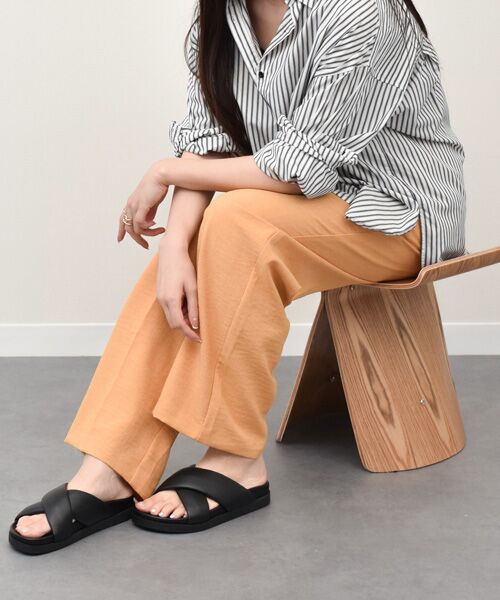 INTER-CHAUSSURES / インター ショシュール サンダル | 【FABIO RUSCONI】クロスベルトフットベッドサンダル | 詳細9