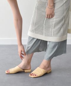 INTER-CHAUSSURES / インター ショシュール サンダル | 【FABIO RUSCONI】スクエアトウカバードローヒールサンダル