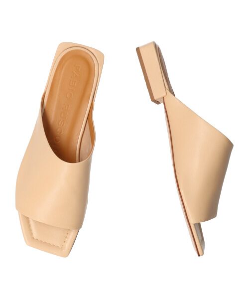 INTER-CHAUSSURES / インター ショシュール サンダル | 【FABIO RUSCONI】スクエアトウカバードローヒールサンダル | 詳細15