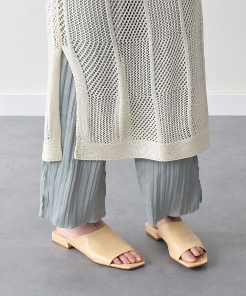 INTER-CHAUSSURES / インター ショシュール サンダル | 【FABIO RUSCONI】スクエアトウカバードローヒールサンダル | 詳細17