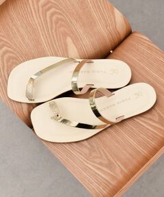 INTER-CHAUSSURES / インター ショシュール サンダル | 【FABIO RUSCONI】スクエアトウフラットトングサンダル