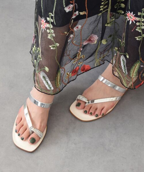 INTER-CHAUSSURES / インター ショシュール サンダル | 【FABIO RUSCONI】スクエアトウフラットトングサンダル | 詳細17