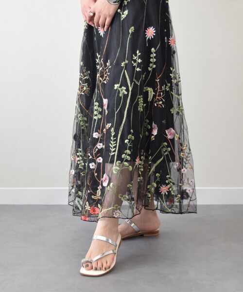 INTER-CHAUSSURES / インター ショシュール サンダル | 【FABIO RUSCONI】スクエアトウフラットトングサンダル（シルバー）